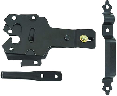 Nationwide Industries - Juego de pestillo de puerta de lujo contemporáneo para puertas de madera (negro) NW38310Q