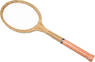 Decorative Wooden Tennis Racquet, Pine Wood Construction, 30 oz Display Piece with Storage Bag