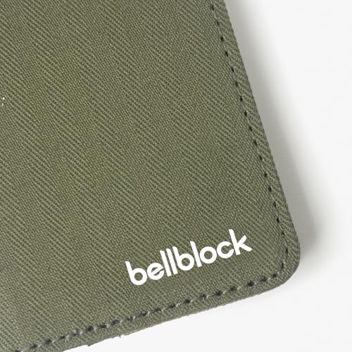 Image of Bellblock Canvas Card Holder for Men /Women | Slim Handcrafted Mens Card Wallet | Upto 7 Cards & Folded Cash | Cotton Canvas | Olive Green (Pack of 1)