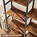 SUPERJARE Triple 4 Tier Bookshelf, Bookcase with 11 Open Display Shelves, Wide Book Shelf Book Case for Home & Office, Rustic Brown