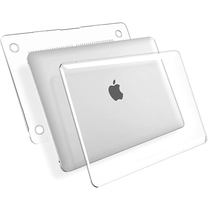 Dyazo 13.3 Inch Laptop Case Cover Hard Shell Protector Compatible for Apple MacBook 13 Inch 2020/2019 / 2018 Mac Book Air M1 A2337 A2179 A1932 (Transparent)