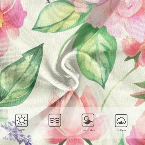 Cartoon Toddler Underwear Floral 2t Cotton Panties Little Girl Pink Purple Flowers Green Leaves Briefs Kids Undies3