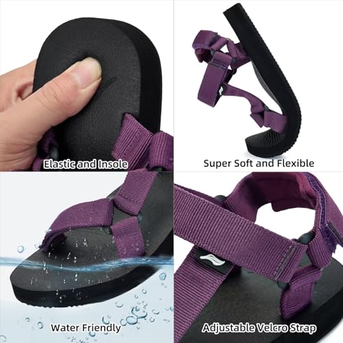 YOCCI Sandálias esportivas femininas originais para caminhada, com suporte de arco, tapete de ioga,