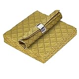 DISEÑADAS PARA CUALQUIER OCASIÓN: nuestras servilletas acolchadas son ideales para cualquier ocasión. Pueden transformar una mesa sencilla en una mesa elegante. Son una opción perfecta para mejorar banquetes, fiestas, compromisos, cumpleaños, pícnics, aniversarios, baby showers, cáterings de lujo, cenas en casa, etc.