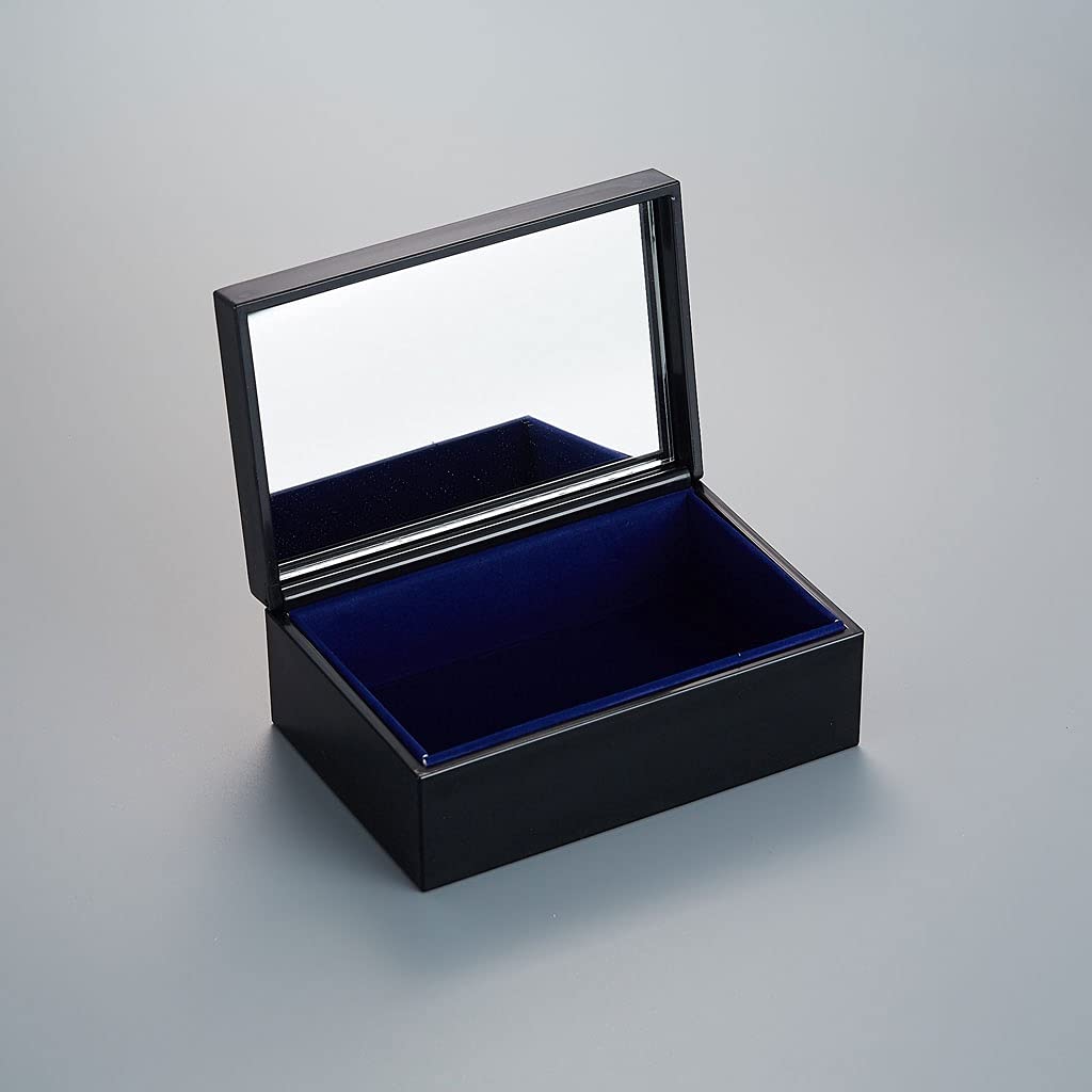 Caja de joyería Caja de Almacenamiento de Joyas de Laca con Espejo en la Tapa Flor y Conejo Patrón de Conejo Organizador de Resina de Resina de Resina de Resina (Color : A)