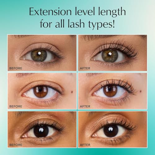 Image of Thrive Causemetics Liquid Lash Extensions Mascara 3 Pack, Tubing Thrive Mascara Lengthening, Makeup Gift Set for Women, Volumizing & Curling, Smudge Proof, Vegan & Cruelty Free, Crystal (Brown Black)