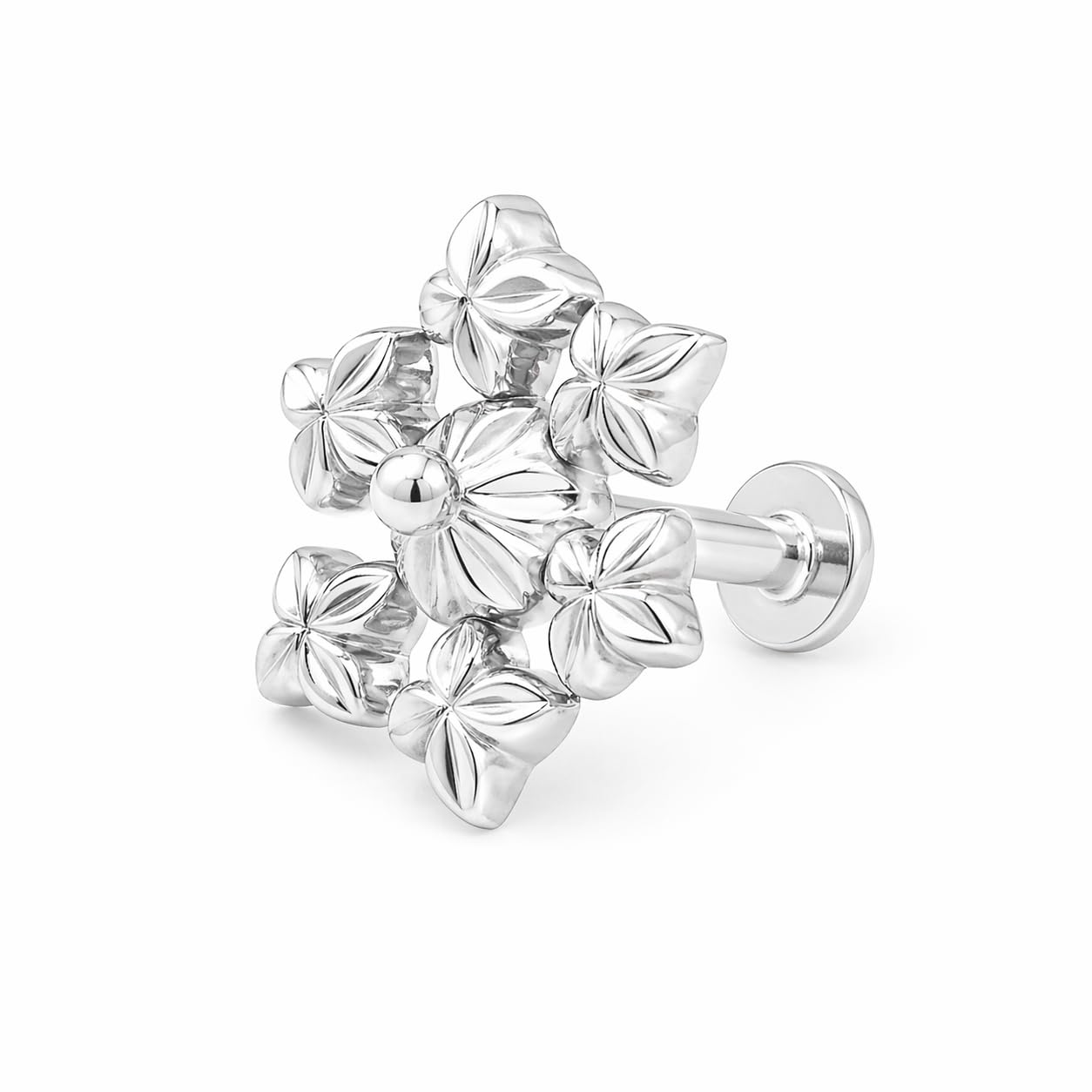 quirksmith 92.5 Silver Oxidised Dual Element Nosepin/Gifts for Women and Girls//Pierced and Non-pierced nosepin/With Certificate of Authenticity/Birthday Gift-picture-37