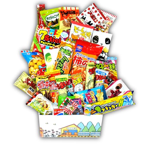 Dagashi Box from DagashiyaBox Pack 30 Count Japanese Snacks Individual Wrapped Gift Package Treats...