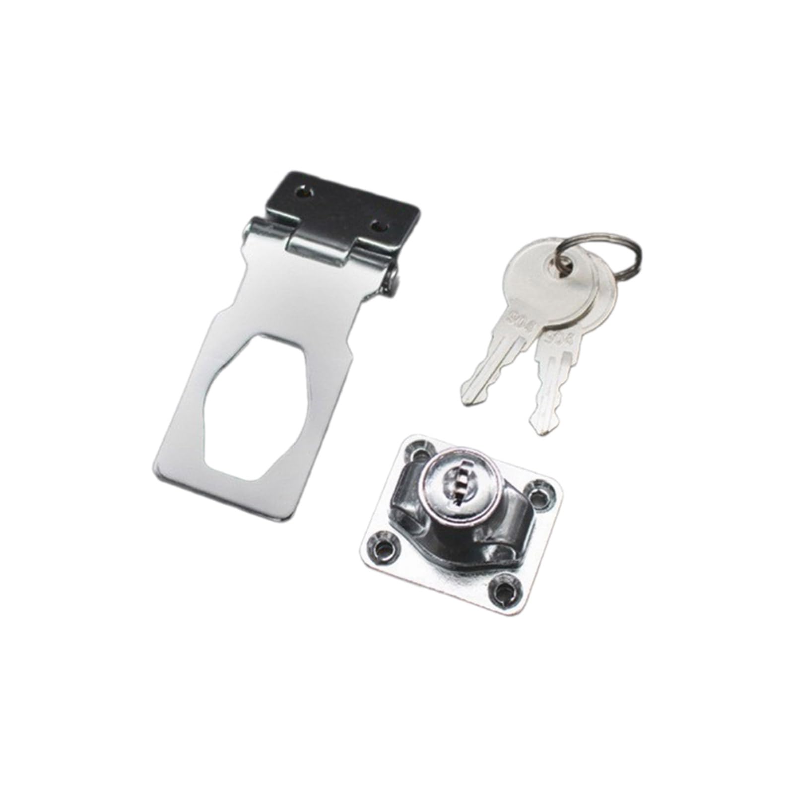 Lockable Door Hasp Heavy Duty Hasp With Key Secure Door Hasp Not Drilling Required For Enhances Home Security