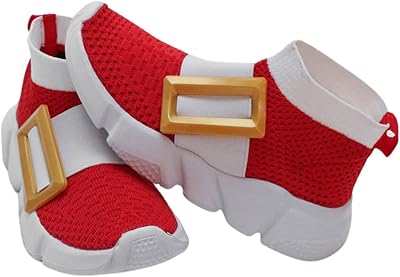 Sonic Shoes, Sonic Shoes for Boys and Girls with Yellow Buckle, Lightweight and Breathable Sonic Sneakers for Running and Walking, Toddler and Youth Sizes