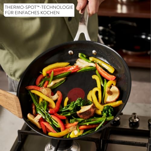Tefal Jamie Oliver Direct Cook Frying Pan Set 24, 28 cm, Stainless Steel, Ceramic Non-Stick Coating + Pan Protector, H8802S34 - Image 5