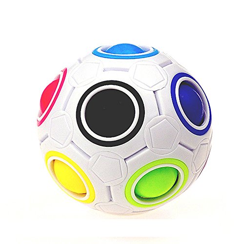 Regenboog puzzel bal,Rainbow Magic Ball Plastic Cube Twist voor kinderen educatief speelgoed tieners volwassen stress… - Afbeelding 3