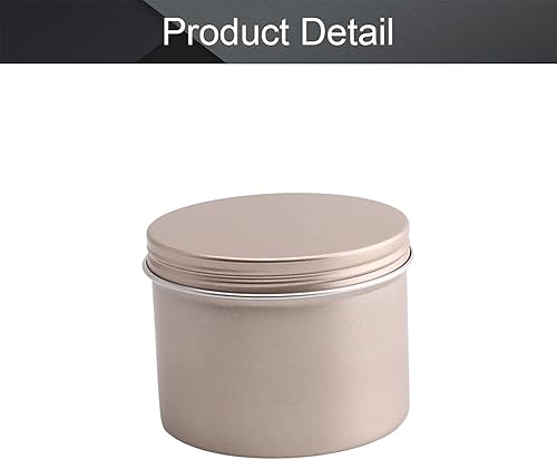 Vista 107 de Othmro Latas redondas de aluminio para tapas de metal, con tapa de rosca de 2.0 fl oz/2 onzas, 2.677 x 0.984 in (D* H) contenedores de aluminio