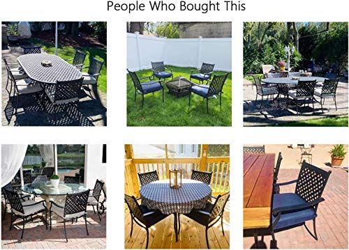 Patiofestival Patio Dining Chairs Stackable Outdoor Chairs Dining Furniture Set Of 4,All Weather Frame With Thick Cushion For Porch,Yard,Balcony,Kitchen thumb #6