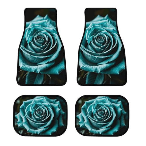 Tapis de voiture bleu sarcelle gris rose haut de gamme toutes saisons