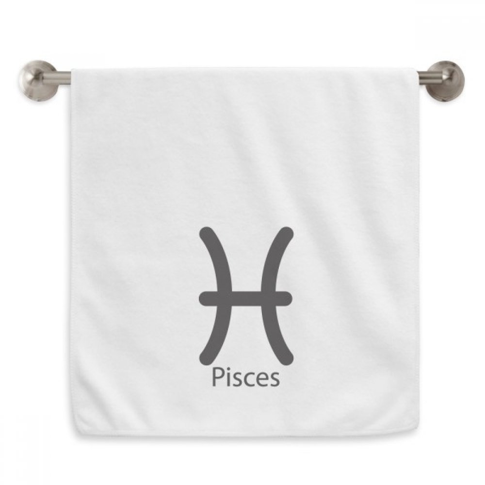 Serviettes débarbouillettes Mars Poissons Constellation contre la rugosité tissu blanc 13X29"