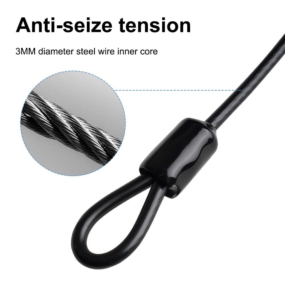 Laisse pour Chien Résistante Mastication,Corde en Acier pour Empêcher Mastication pour Petit,Moyen et Grand Chien de Compagnie en Plein Air,Marche,Course,Escalade