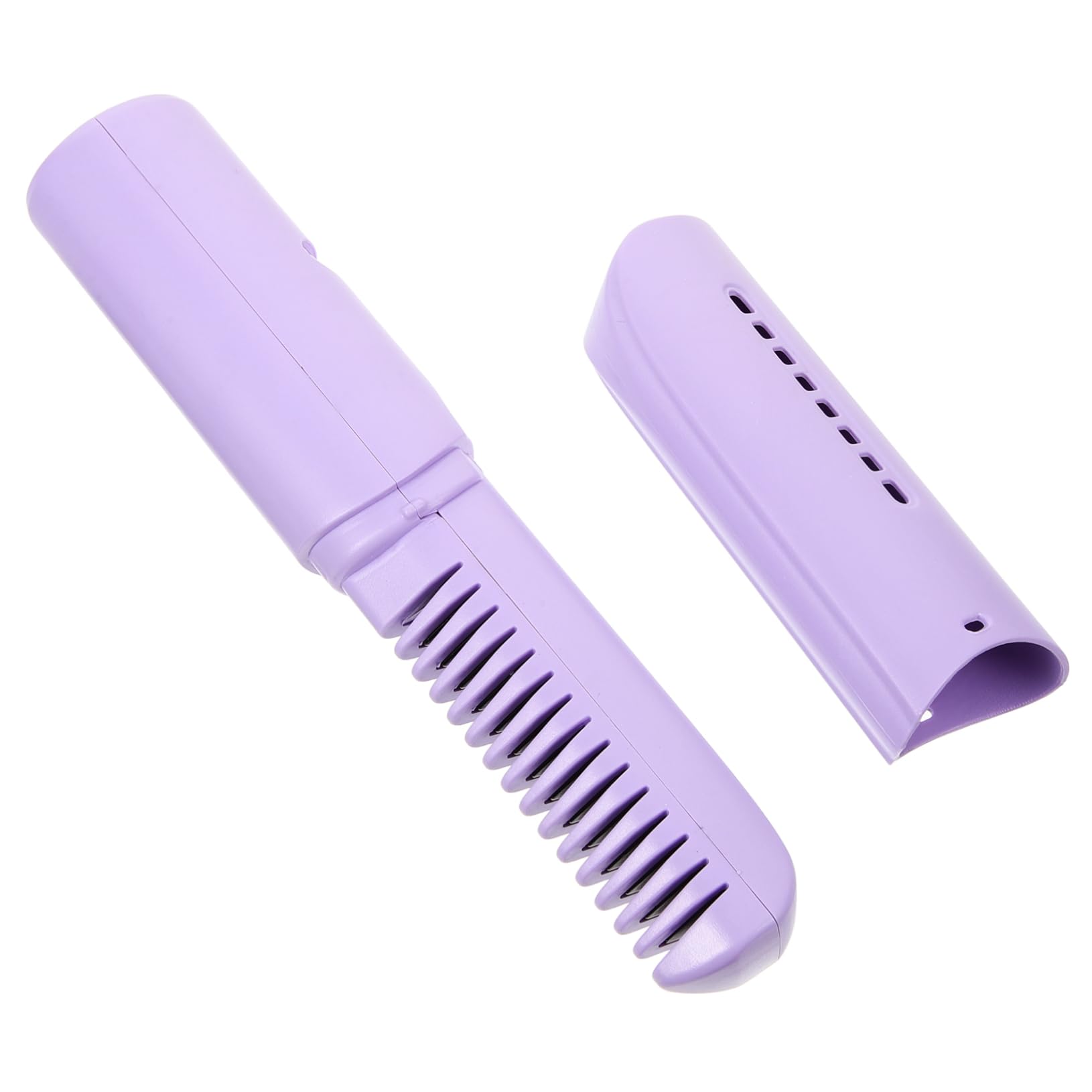 PLAFOPE Portable Heated Hair Straightener Comb Rechargeable Hair Straightening Brush for Travel Compact Design with Scalp Massage Function Minimizes Hair Damage for Healthy