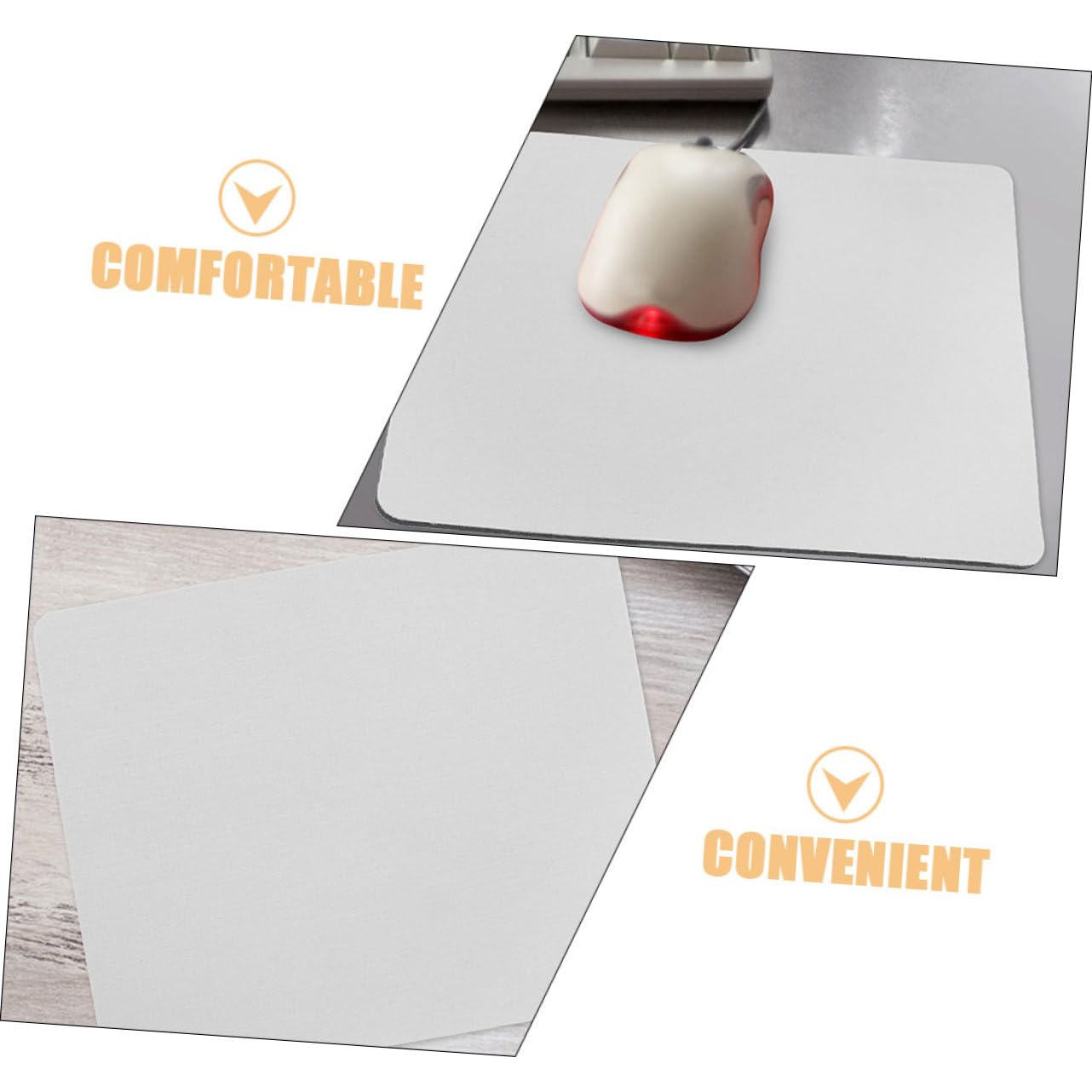 Tappetini per Mouse Personalizzabili 20 Pezzi in Gomma Bianca Decorazioni