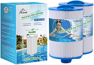 TOREAD Replacement for Spa Filter Unicel 6CH-940, PWW50P3(NOT PWW50P4), Filbur FC-0359, 817-0050, 25252, 03FIL1400, 1 1/2" SAE Thread Screw in Filter, 2 Pack