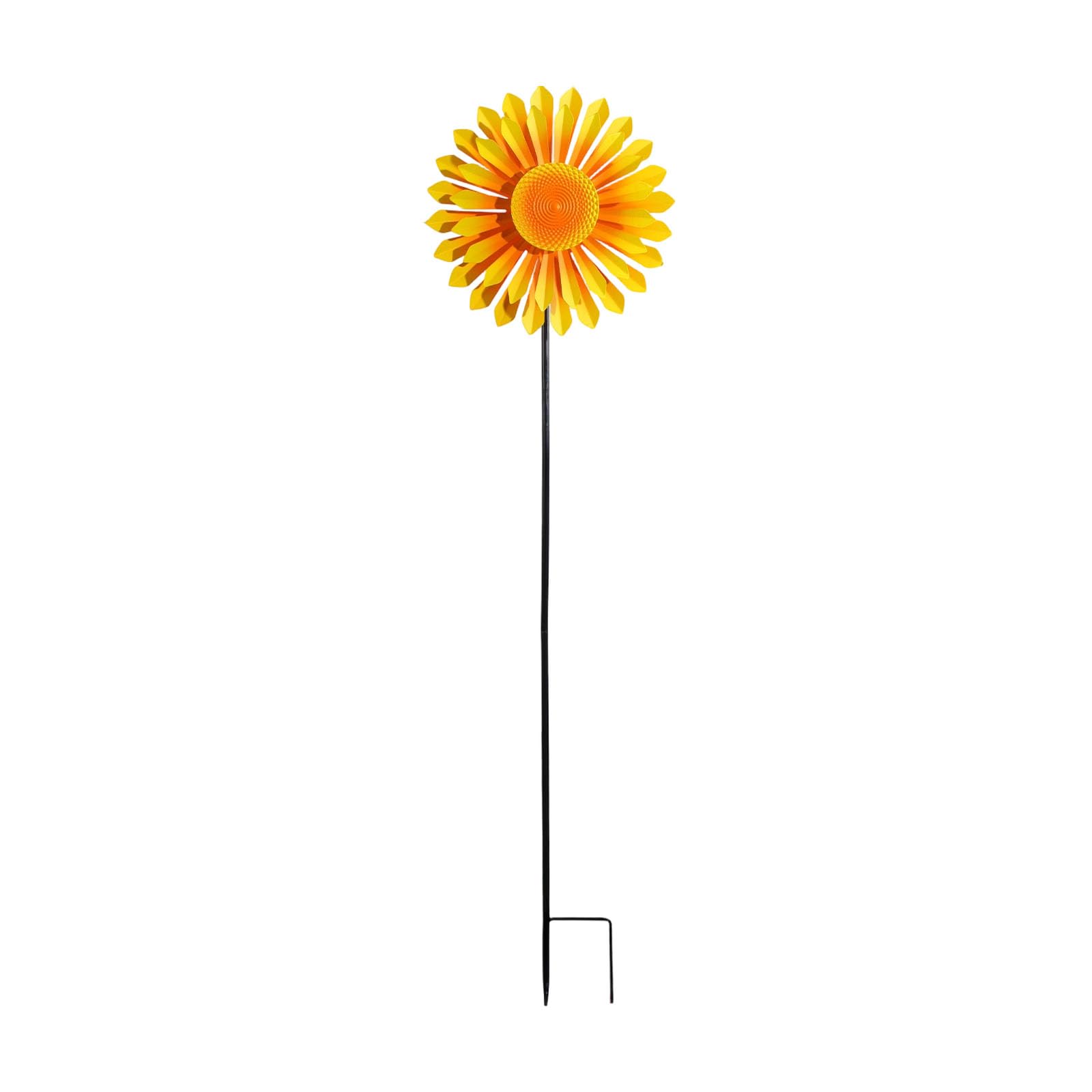Wind Spinner with Stake for Yard Garden Decoration Flower Theme Garden Wind Sculpture Decoration Weather Resistant Windmill
