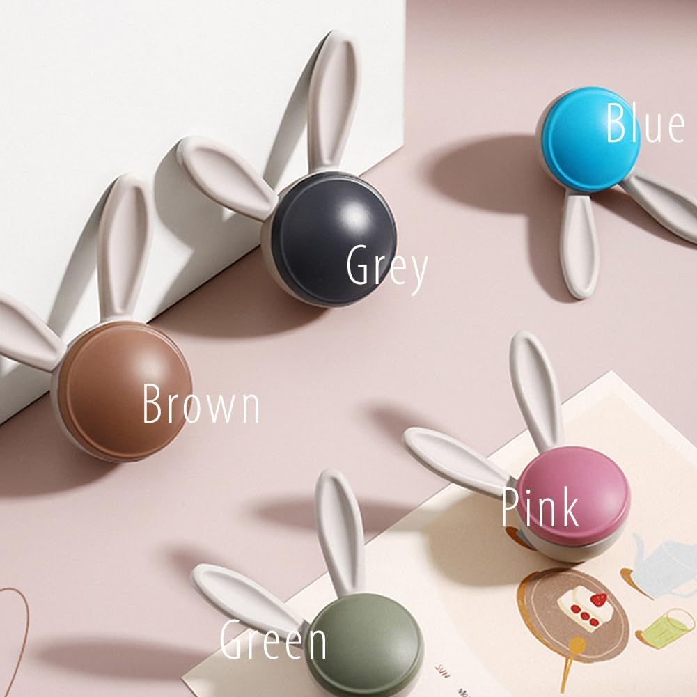 2 Pack Bunny-Shaped Decorative Wall Hooks, Cute Zinc Alloy Hangers for Coats, Towel, Keys, Bag, Robes, Heavy Duty Rabbit Design Mounted Holder for Bathroom