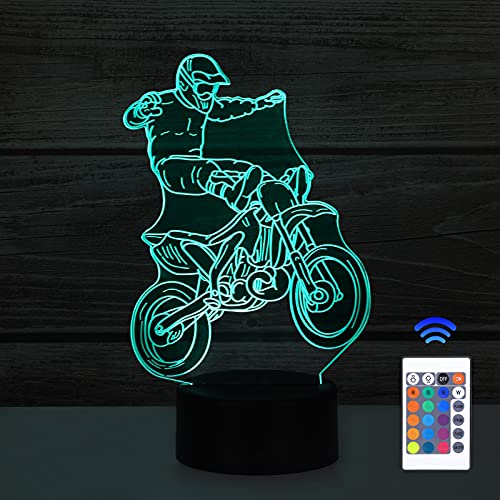 SISYS Lampada 3D LED 16 Colori Telecomando Illusione Ottica 3D Lampada...