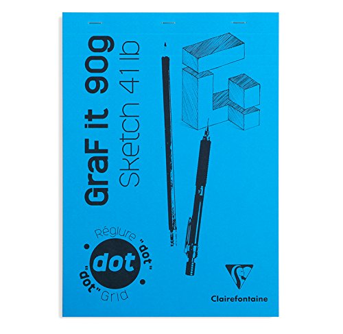Clairefontaine – Set di 10 blocchi per appunti, Graf It Dot A4 80 F 90 g Bianco copertura colori assortiti