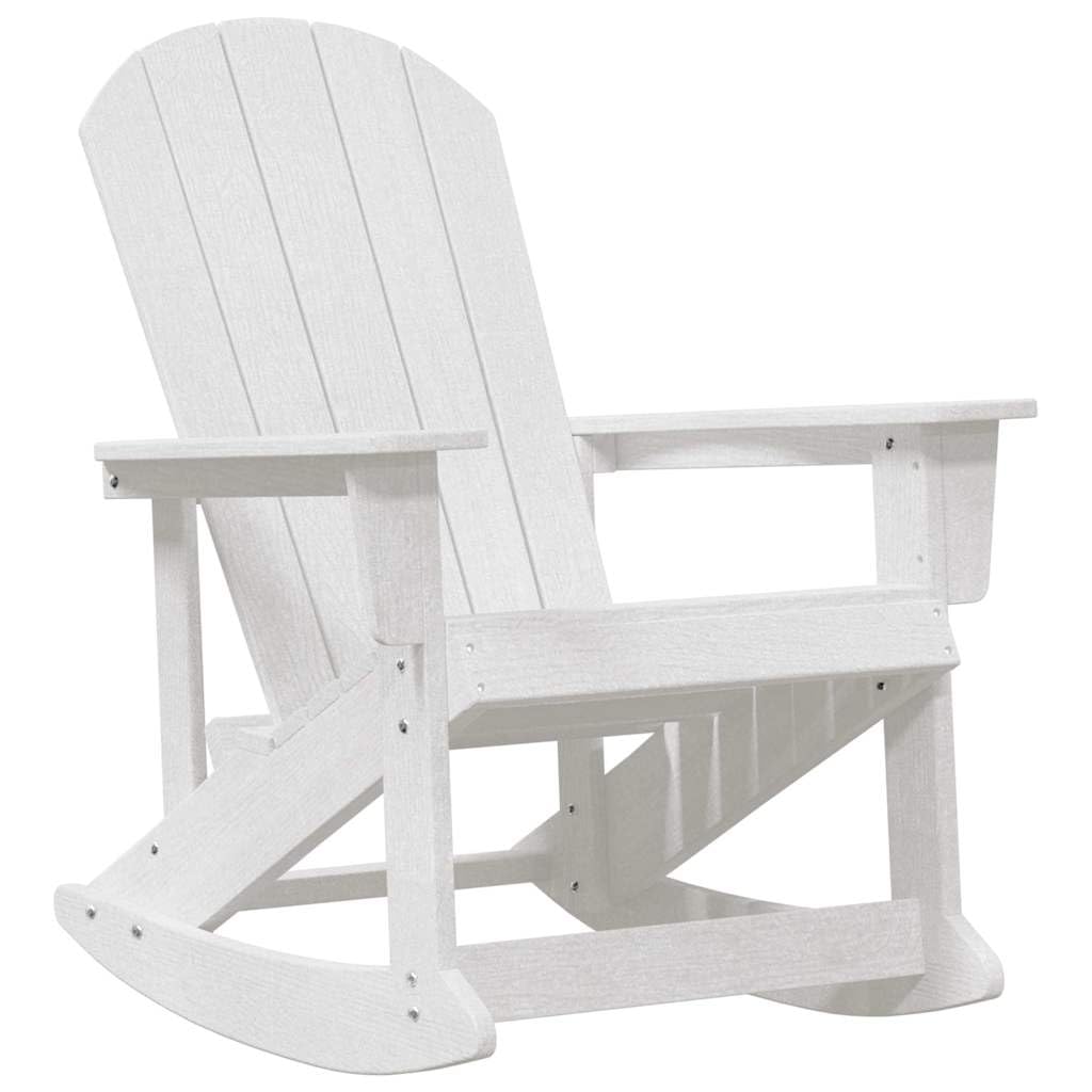 vidaXL Chaise Adirondack à Bascule Blanc 92 x 73,5 x 92 cm HDPE, Chaise Adirondack, mobilier de Jardin Moderne, Rockeur en polyéthylène stylé, Confort Ultime pour se détendre