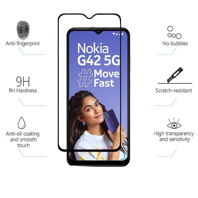 Image of Tempered Glass Screen Protector for Nokia G42 5G with Easy Installation kit