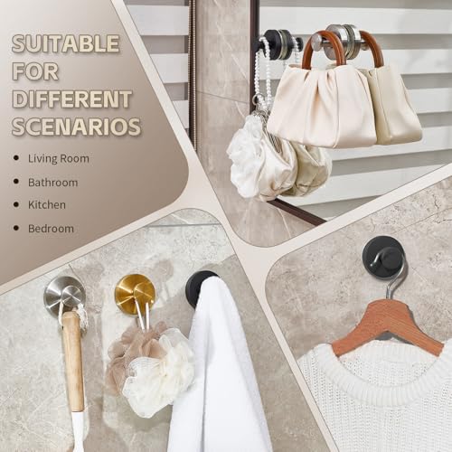 Image of 2026 Upgraded Drill-Free Stainless Steel Suction Cup Hooks Multi-Use