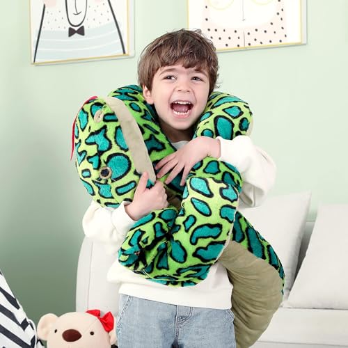 Image of IKASA Large Snake Cuddly Toy, Giant Soft Toy, 270 cm, Large Cobra Plush Toy, Giant Plush Toy, Jumbo Plush Toy, Gift for Children