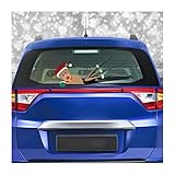 Christmas Decor Rear Wiper Decal, Santa Claus Waving Arm Wiper Stickers, Waterproof Self Adhesive...