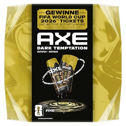 Axe Geschenkset Dark Temptation Gewinne FIFA WORLD CUP 2026 Tickets Bodyspray + Bodywash 150ml + 250ml