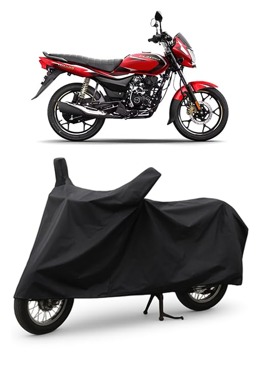 Image of Daxo Waterproof Bike Cover for Bajaj Platina 110 | Heavy Duty All Weather Protection from Rain, Dust, Sun & Scratches with Mirror Pockets | Platina 110 Bike Cover