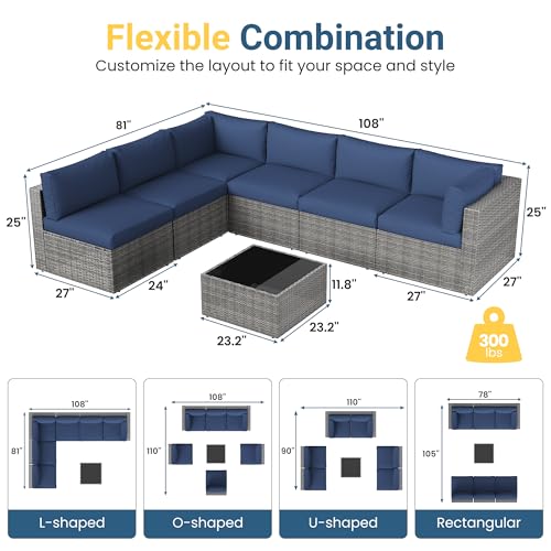 Image of Patio Sectional Furniture Set, Outdoor Sectional Furniture for All-Weather