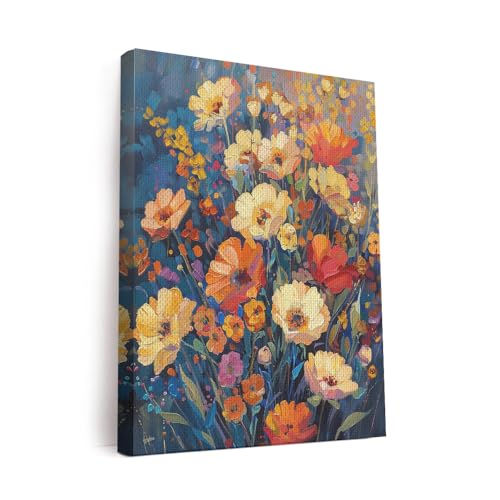 Elivita Bright and Bold Flowers Design 3 Wall Decor Canvas