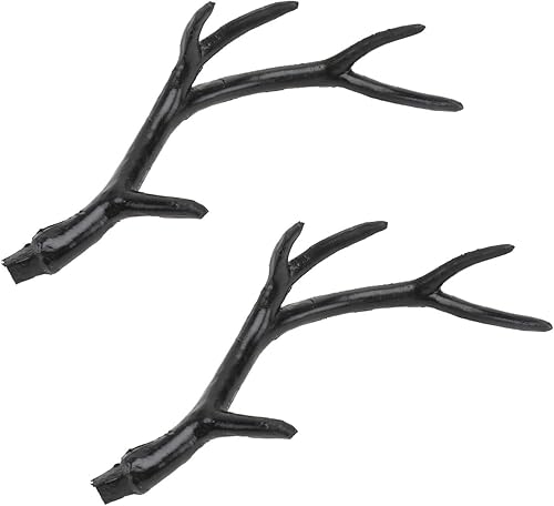 Garneck Decoración de ciervo - 1 par de cuernos de ciervo, tocado de cuerno de ciervo de imitación, adorno de bricolaje para fiesta, cuerno de ciervo disponible en Yaxa Costa Rica