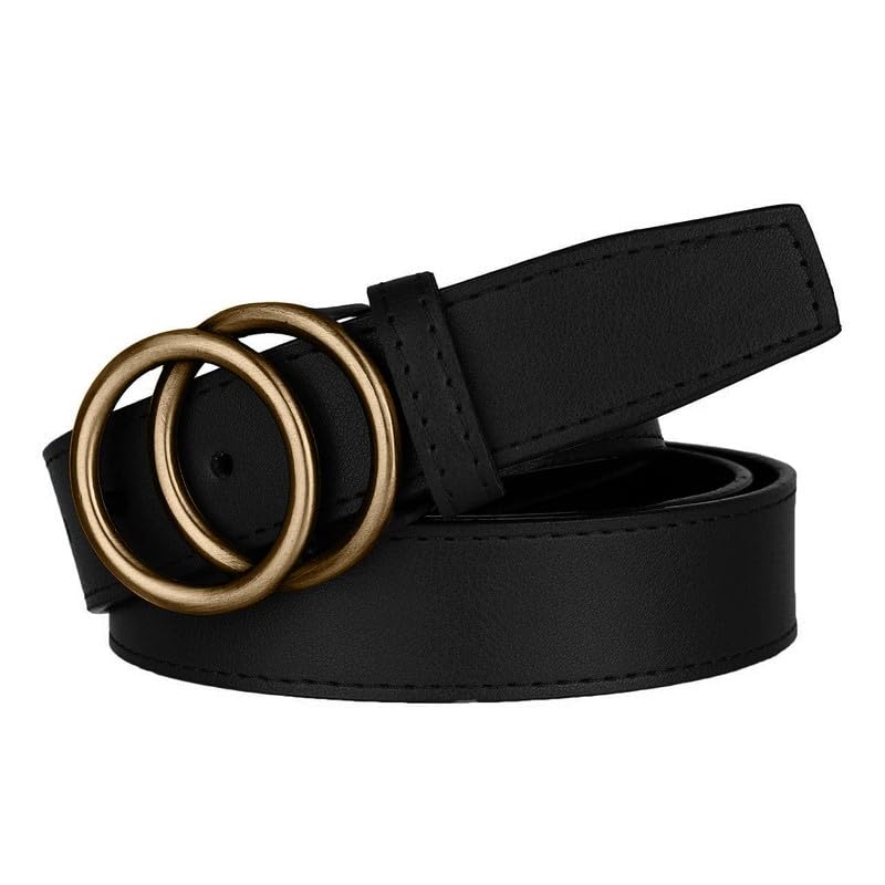 CH Women and Girl Faux Leather Belt (Free Size, Black)-image-6