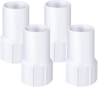 1-1/2" Pool Hose Cuff, Upgraded Swimming Pool Vacuum Hose Cuff, Hose Threaded Replacement Cuff Repair Hose Ends Connect Vacuum Head to the Vacuum Skimmer Inlet (4 Pack)