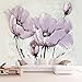 Produktbild Shuangklei Benutzerdefinierte Wandbild Tapete 3D Schöne Lila Blumen Malerei Wohnzimmer Schlafzimmer Wohnkultur Hintergrund Wand Nordischen Stil Fresken-150x120cm