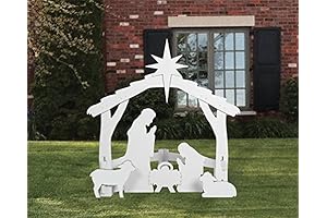 Large White Outdoor Nativity Set for Christmas Decoration