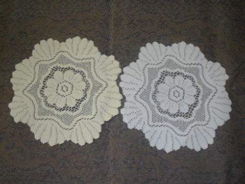 212 Main 16 in. European Lace Doily, White