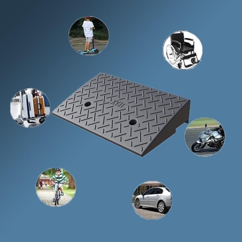 Rampy antypoślizgowe Rampy przejściowe progowe Rampy krawężnikowe Gumowe rampy podjazdowe Rampy wjazdowe(50 * 32 * 11cm)