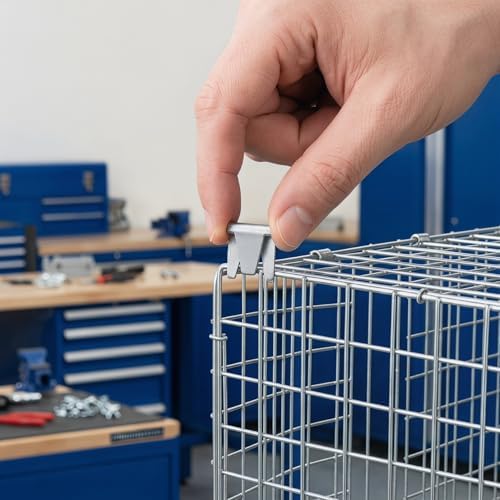 Abaodam 300 pcs Wire Cage Clips Pet Wire Cage Clips for Rabbit Bird Chicken and Pigeon Cages Metal Building Clips for Quick Assembly and Secure Fixation image 4