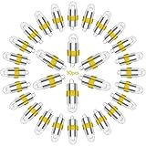 Conjunto perfecto: 30 luces de globo LED, tamaño 35 * 11 mm, luz amarilla cálida, puede satisfacer sus diferentes necesidades.