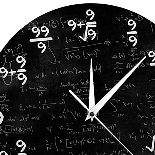 Horloge Murale Équations Mathématiques Cadran Unique Finition Soignée - 3