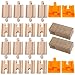 2x Pack of 8, 16 Pcs Orbrium Toys Male-male Female-female Wooden Train Track Adapters Fits Thomas Brio Chuggington