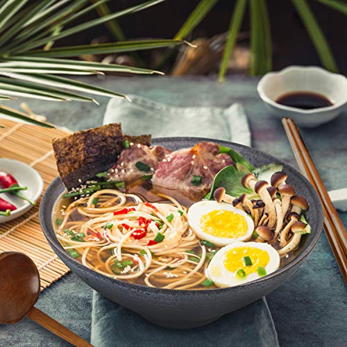 Artestia Ramen Bowls Set Of 2, 6 Pieces 30 Ounce Large Ceramic Japanese Ramen Bowls With Chopsticks And Spoons Serving Bowls For Udon Soba Pho Asian Noodles, Salad, Soup #TOP2