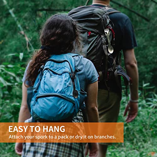 Pskook 5-In-1 Utility Tactical Spork, Stainless Steel Spoon & Bottle Opener, Fork & Knife, Can Opener Combo Camping Utensil For Hiking, Camping Or Backpacking (Black) #TOP2